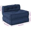vidaXL Αρθρωτός Καναπές 3 pcs Ινδικο 70 x 70 x 56 εκ. ύφασμα