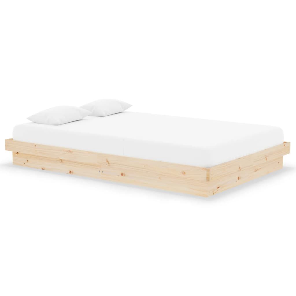 vidaXL Πλαίσιο Κρεβατιού 120 x 190 εκ. από Μασίφ Ξύλο Small Double
