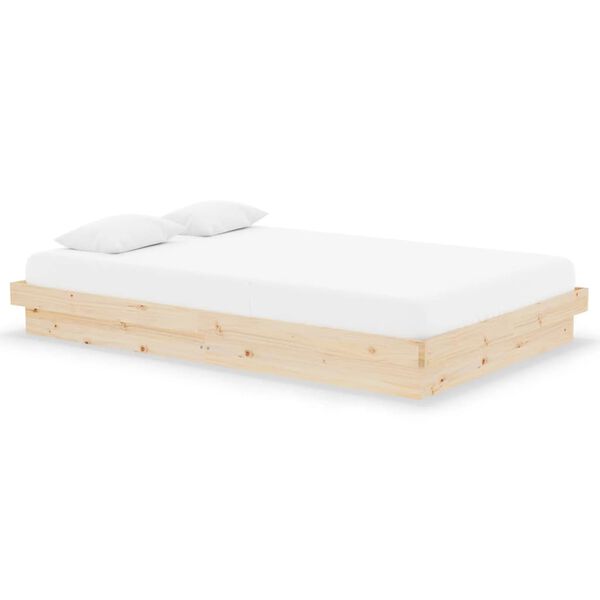 vidaXL Πλαίσιο Κρεβατιού 120 x 190 εκ. από Μασίφ Ξύλο Small Double