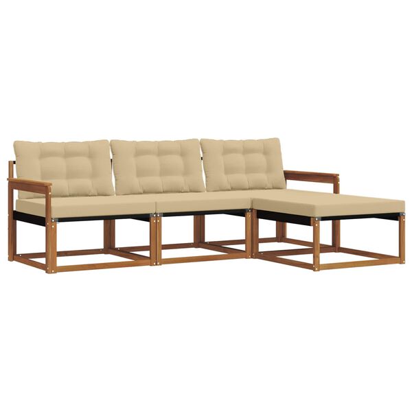 vidaXL &Sigma;&epsilon;&iota;&rho;ά &Kappa;&alpha;&nu;&alpha;&pi;έ &Epsilon;&xi;&omega;&tau;&epsilon;&rho;&iota;&kappa;&omicron;ύ &mu;&epsilon; &mu;&alpha;&xi;&iota;&lambda;ά&rho;&iota; 4 pcs &Phi;&upsilon;&sigma;&iota;&kappa;ό &kappa;&alpha;&iota; &Mu;&pi;&epsilon;&zeta;