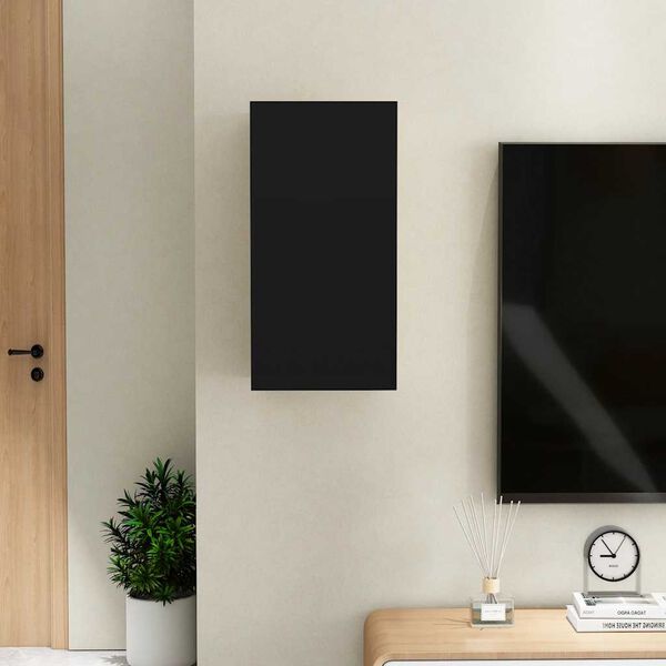 vidaXL Έπιπλο Τηλεόρασης Μαύρο 30,5 x 30 x 60 εκ. από Επεξ. Ξύλο