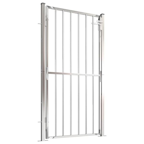 vidaXL Πόρτα Περίφραξης Κήπου 100 x 180 εκ. από Ανοξείδωτο Ατσάλι