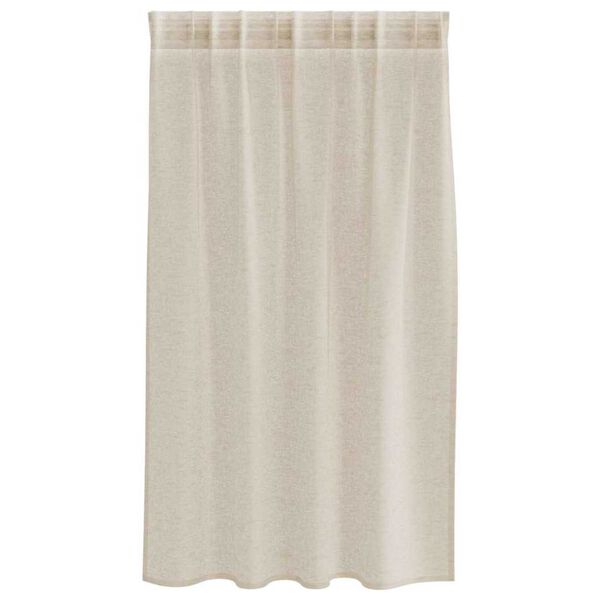 vidaXL Κουρτίνες με κουρτίνες 2 pcs Άμμος 140x140εκ Πολυεστέρας