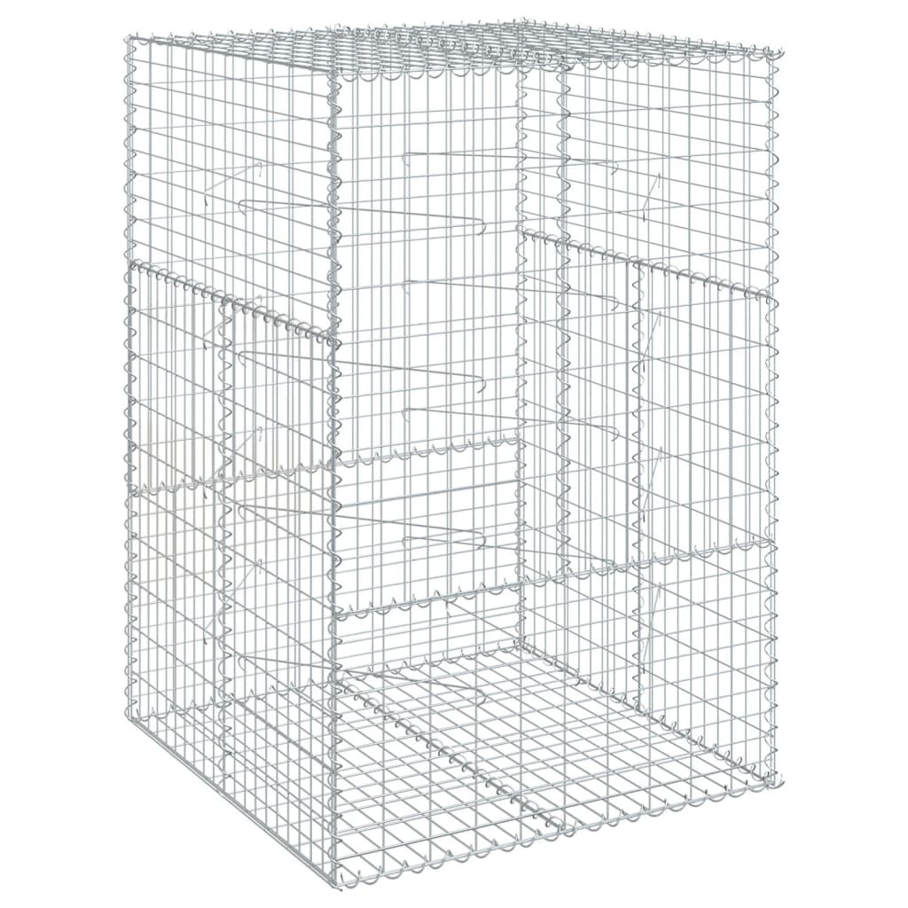 vidaXL Συρματοκιβώτιο με Κάλυμμα 100x100x150εκ από Γαλβανισμένο Χάλυβα