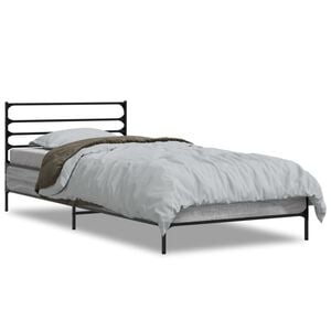 vidaXL &Pi;&lambda;&alpha;ί&sigma;&iota;&omicron; &Kappa;&rho;&epsilon;&beta;&alpha;&tau;&iota;&omicron;ύ &Gamma;&kappa;&rho;&iota; Sonoma 90x200 &epsilon;&kappa;. &Epsilon;&pi;&epsilon;&xi;. &Xi;ύ&lambda;&omicron; & &Mu;έ&tau;&alpha;&lambda;&lambda;&omicron;