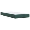 vidaXL Κρεβάτι Boxspring με Στρώμα Σκούρο Πράσινο 80x200 εκ. Βελούδινο