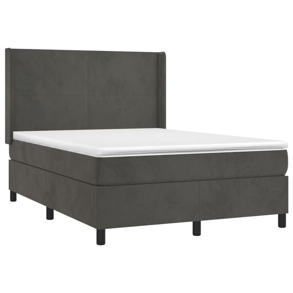 vidaXL &Kappa;&rho;&epsilon;&beta;ά&tau;&iota; Boxspring &mu;&epsilon; &Sigma;&tau;&rho;ώ&mu;&alpha; &Sigma;&kappa;&omicron;ύ&rho;&omicron; &Gamma;&kappa;&rho;&iota; 140x200 &epsilon;&kappa;. &Beta;&epsilon;&lambda;&omicron;ύ&delta;&iota;&nu;&omicron;