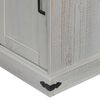 vidaXL Sideboard HALDEN με συρόμενη πόρτα Λευκό 80x40x80 cm μασίφ ξύλο