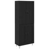 vidaXL Highboard 2 pcs &Mu;&alpha;ύ&rho;&eta; &Omicron;&xi;&upsilon;ά &Mu;&eta;&chi;&alpha;&nu;&iota;&kappa;ή &xi;&upsilon;&lambda;&epsilon;ί&alpha; &kappa;&alpha;&iota; &gamma;&upsilon;&alpha;&lambda;ί