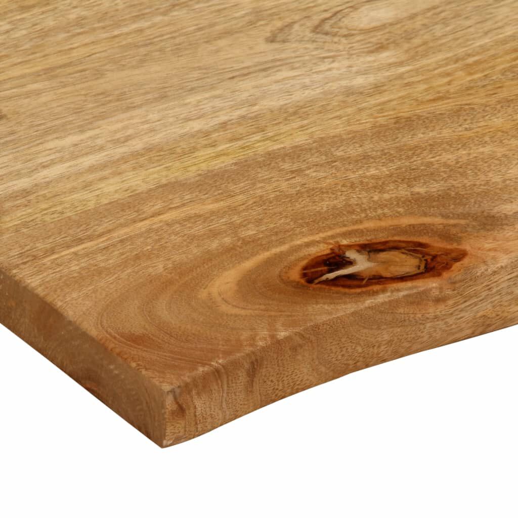 vidaXL Επιφάνεια Τραπεζιού 80x80x2,5 εκ. Live Edge Μασίφ Ξύλο Μάνγκο