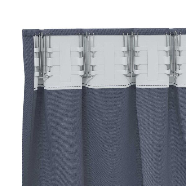 vidaXL Κουρτίνες με κουρτίνες 2 pcs Ανθρακί 260 x 140 εκ. Πολυεστέρας