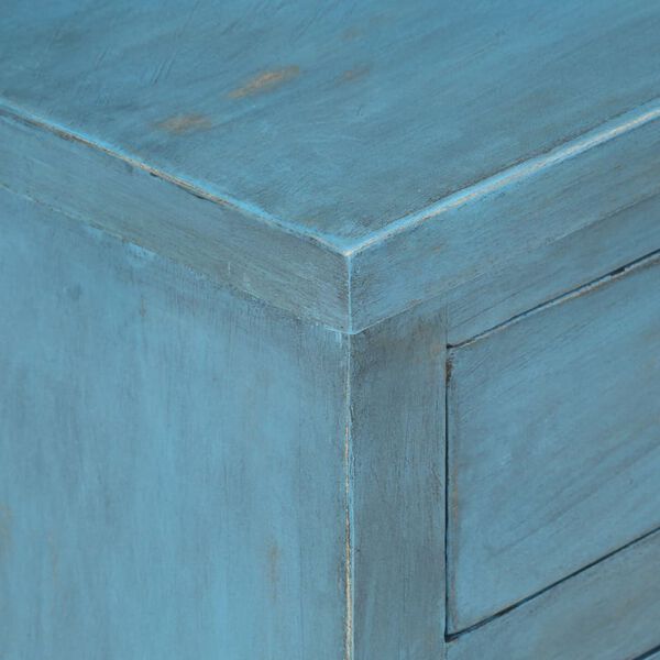 vidaXL Κομοδίνο Μπλε 40 x 30 x 50 εκ. από Μασίφ Ξύλο Μάνγκο