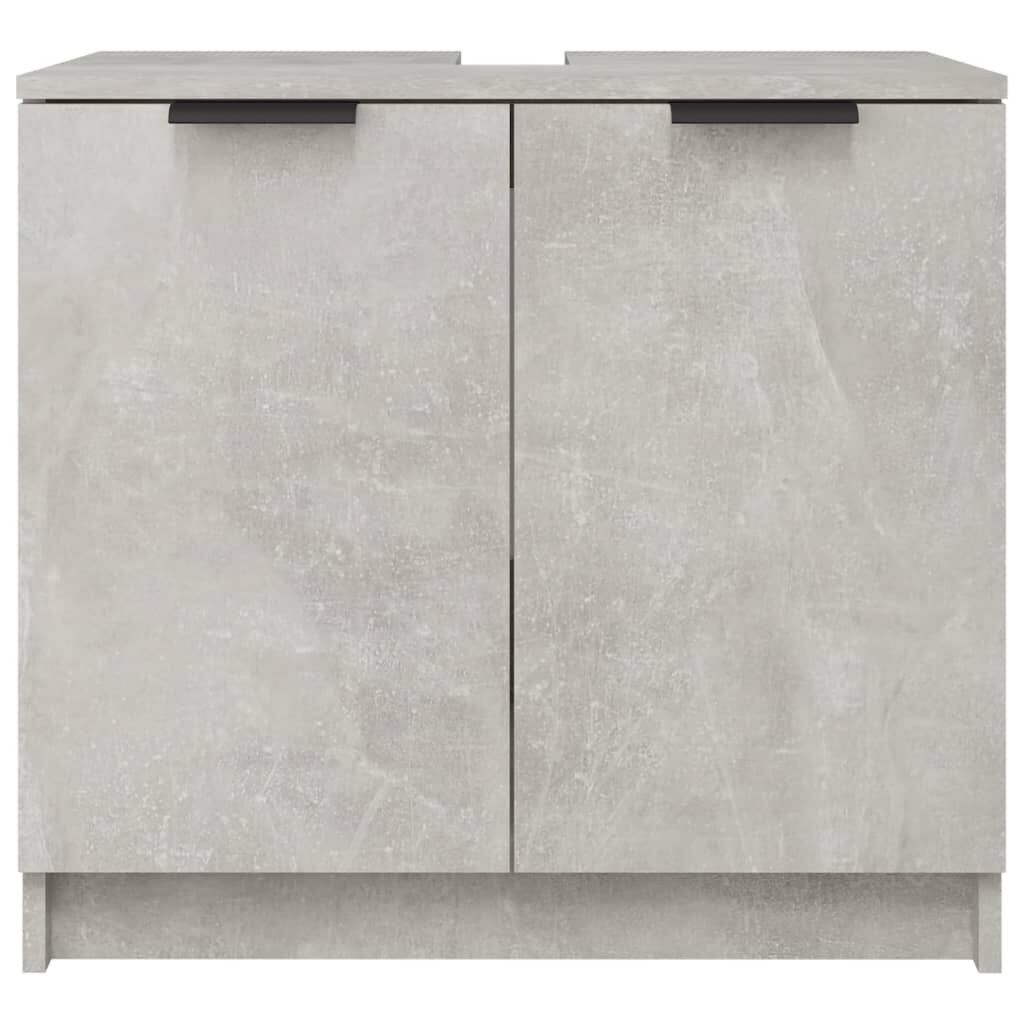 vidaXL Ντουλάπι Μπάνιου Γκρι Σκυροδέματος 64,5x33,5x59 εκ. Επεξ. Ξύλο