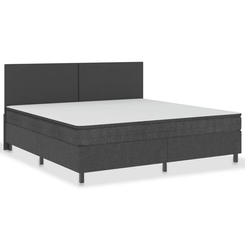 vidaXL Πλαίσιο Κρεβατιού Boxspring Γκρι 200 x 200 εκ. Υφασμάτινο