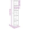 vidaXL Βιβλιοθήκη Λευκή 40x30x189 εκ. από Επεξεργασμένο Ξύλο