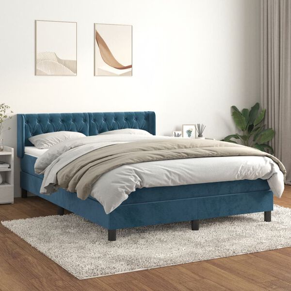 vidaXL &Kappa;&rho;&epsilon;&beta;ά&tau;&iota; Boxspring &mu;&epsilon; &Sigma;&tau;&rho;ώ&mu;&alpha; &Sigma;&kappa;&omicron;ύ&rho;&omicron; &Mu;&pi;&lambda;&epsilon; 140x200 &epsilon;&kappa;. &Beta;&epsilon;&lambda;&omicron;ύ&delta;&iota;&nu;&omicron;