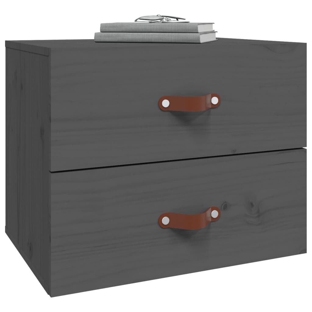 vidaXL Κομοδίνο Επιτοίχιο Γκρι 50 x 36 x 40 εκ.