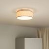 vidaXL Λάμπα Οροφής Taupe 30 x 13.5 εκ. ύφασμα