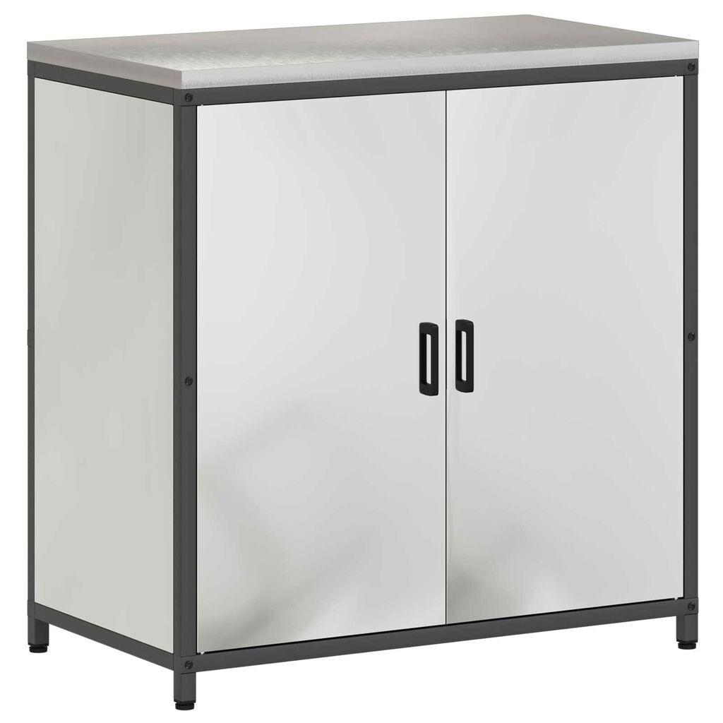 vidaXL Σετ Αποθήκευσης Κουζίνας με ράφι Άλλο 3 pcs Ασημί 210 x 50 x 92 εκ