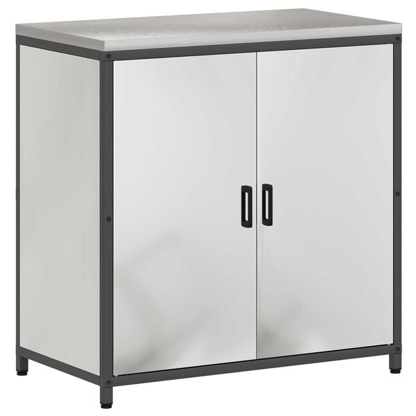 vidaXL Σετ Αποθήκευσης Κουζίνας με ράφι Άλλο 3 pcs Ασημί 210 x 50 x 92 εκ