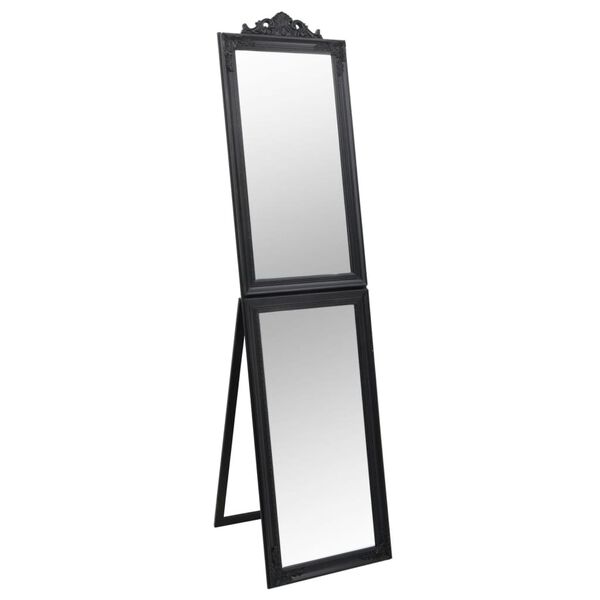 vidaXL Καθρέπτης Επιδαπέδιος Μαύρος 40 x 160 εκ.
