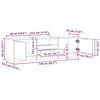 vidaXL Έπιπλο Τηλεόρασης Χειροποίητο Δρυς 140x35x40 εκ. από Τεχνητό Ξύλο