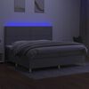 vidaXL &Kappa;&rho;&epsilon;&beta;ά&tau;&iota; Boxspring &mu;&epsilon; &Sigma;&tau;&rho;ώ&mu;&alpha; & LED &Alpha;&nu;.&Gamma;&kappa;&rho;&iota; 200x200&epsilon;&kappa;. &Upsilon;&phi;&alpha;&sigma;&mu;ά&tau;&iota;&nu;&omicron;