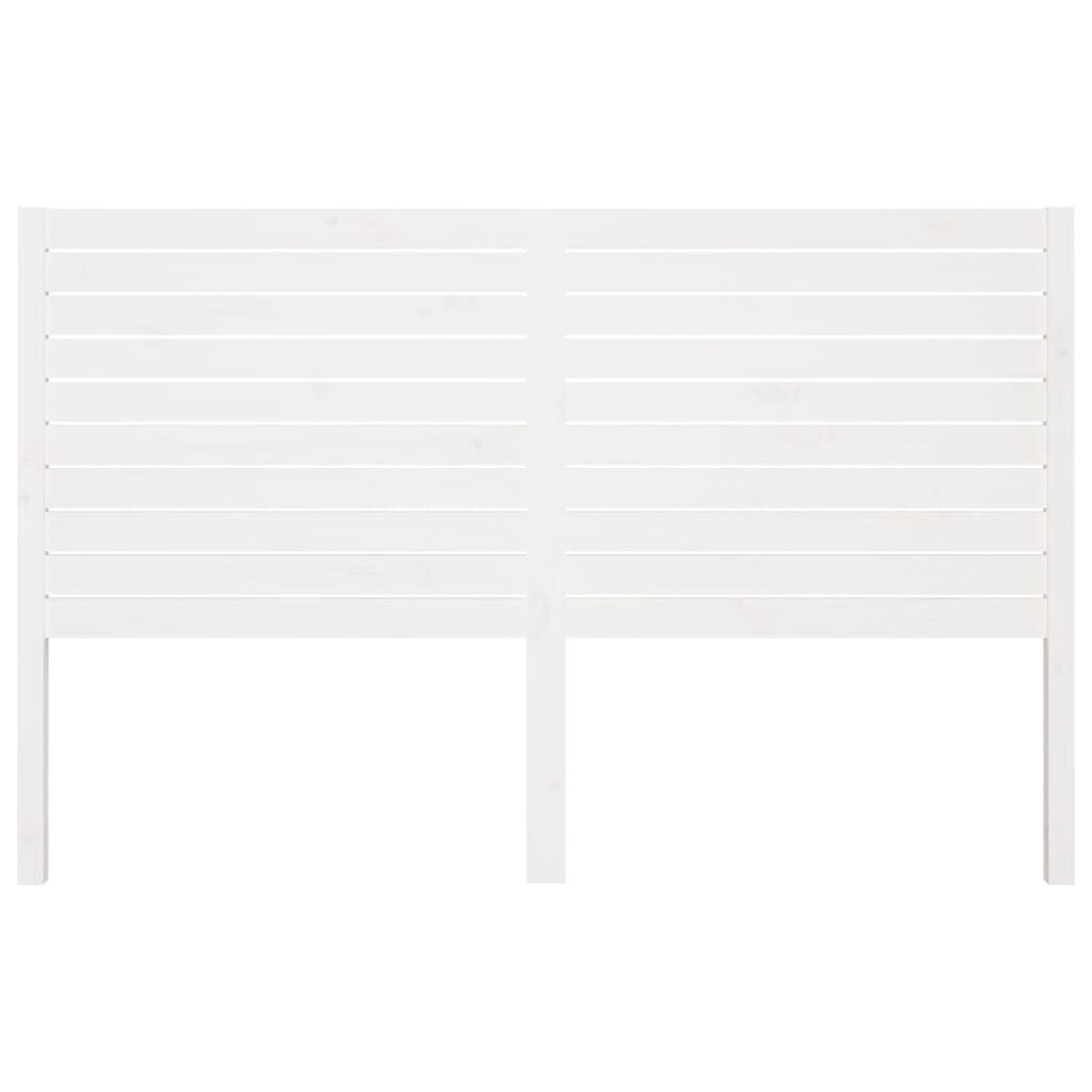 vidaXL Κεφαλάρι Κρεβατιού Λευκό 166 x 4 x 100 εκ. Μασίφ Ξύλο Πεύκου