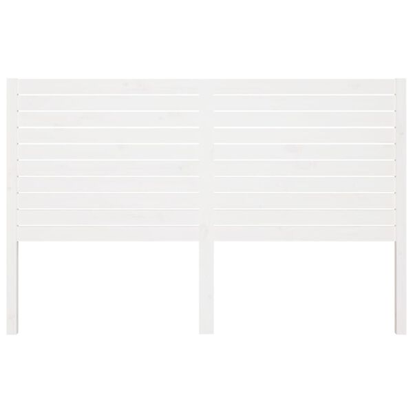 vidaXL Κεφαλάρι Κρεβατιού Λευκό 166 x 4 x 100 εκ. Μασίφ Ξύλο Πεύκου