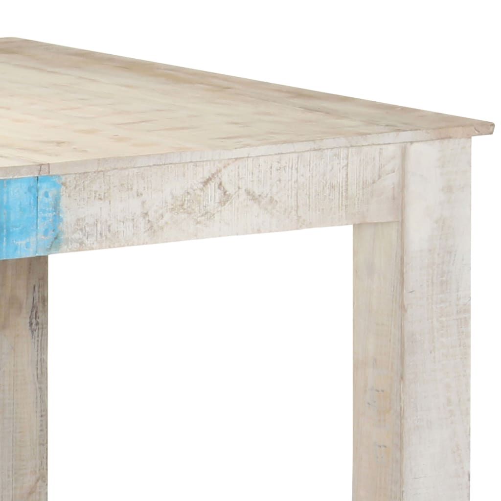vidaXL Τραπεζαρία Λευκή 180 x 90 x 76 εκ. από Μασίφ Ξύλο Μάνγκο