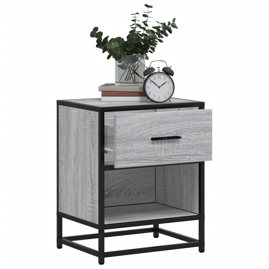 vidaXL Κομοδίνα 2 τεμ. Γκρι Sonoma 40x31x50 εκ. από Επεξεργασμένο Ξύλο