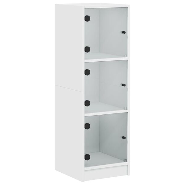 vidaXL Ντουλάπι Λευκό 35 x 37 x 109 εκ. με Γυάλινες Πόρτες