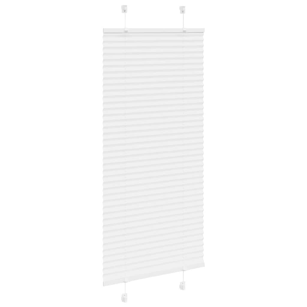 vidaXL Πλισέ περσίδα Λευκό 55x150 cm Πλάτος υφάσματος 54,4 cm
