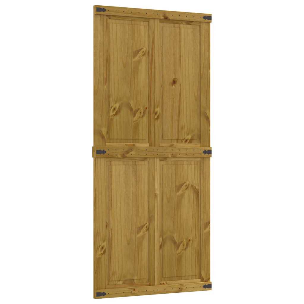 vidaXL Πόρτα αχυρώνα CORONA 90x210 cm μασίφ ξύλο πεύκο