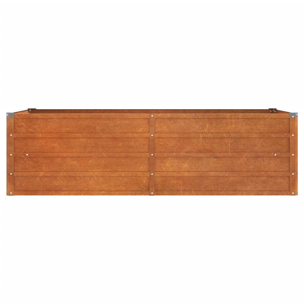 vidaXL Ζαρντινιέρα Σκουριασμένο 160x80x45 εκ. Ατσάλι Σκληρυθέν Αέρα
