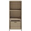 vidaXL Ντουλάπι Αποθήκευσης Κήπου Beige 50x55x115 εκ. Συνθετικό Ρατάν