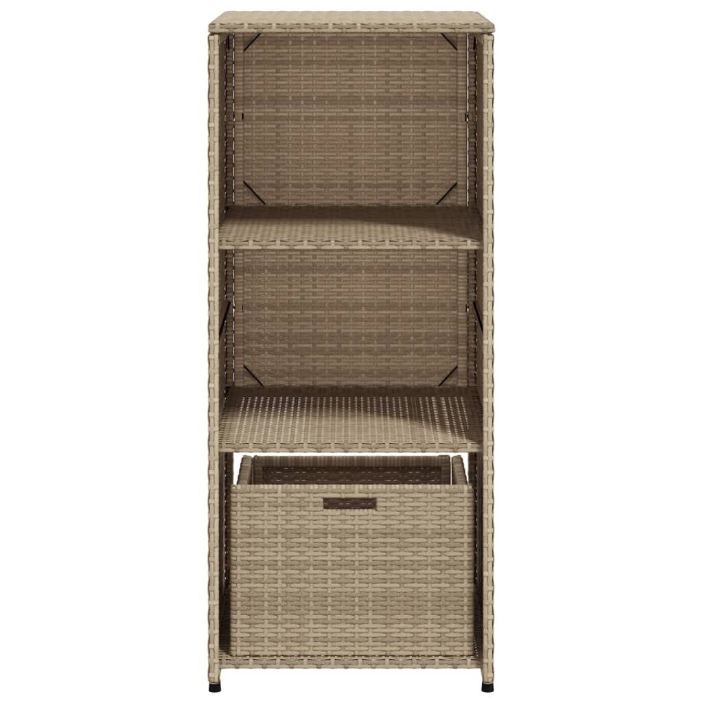 vidaXL Ντουλάπι Αποθήκευσης Κήπου Beige 50x55x115 εκ. Συνθετικό Ρατάν