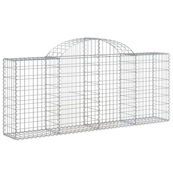 vidaXL Συρματοκιβώτια Τοξωτά 30 τεμ. 200x30x80/100 εκ. Γαλβαν. Ατσάλι