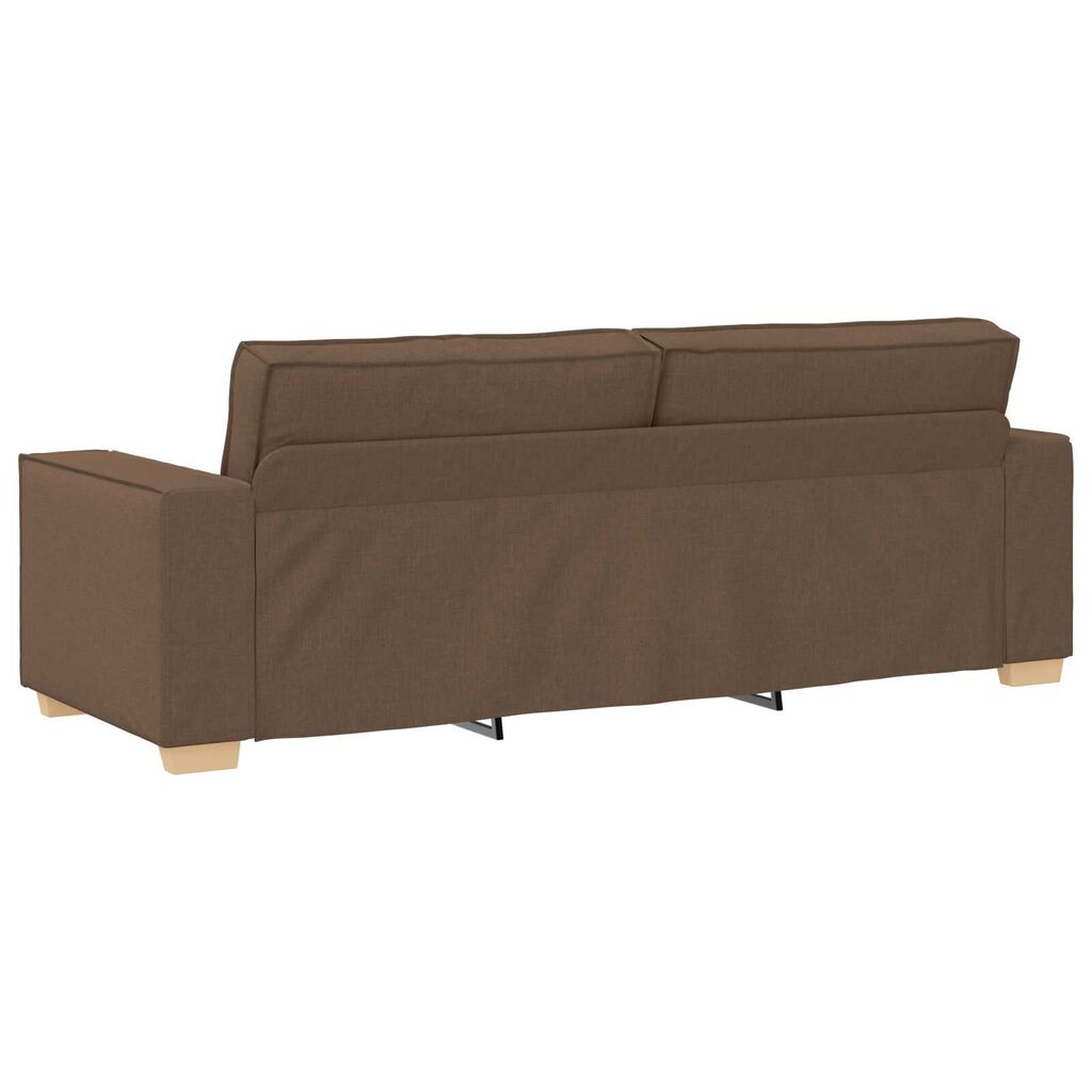 vidaXL Σετ Καναπέ με μαξιλάρι 3 pcs Καφέ 220 x 78 x 84 εκ. ύφασμα