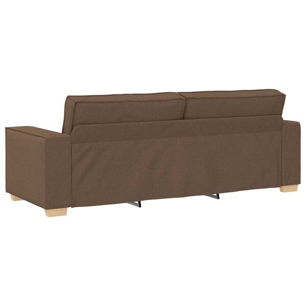 vidaXL Σετ Καναπέ με μαξιλάρι 3 pcs Καφέ 220 x 78 x 84 εκ. ύφασμα