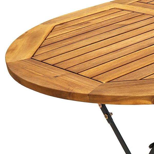 vidaXL Τραπέζι Κήπου Οβάλ 160 x 85 x 74 εκ. από Μασίφ Ξύλο Ακακίας