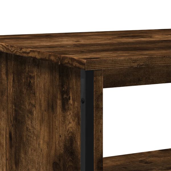 vidaXL Τραπεζάκι Σαλονιού Καπνιστή Δρυς 75x51x40 εκ. Επεξεργ. Ξύλο