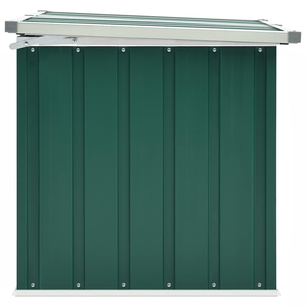 vidaXL Μπαούλο Αποθήκευσης Κήπου Πράσινο 129 x 67 x 65 εκ.