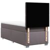 vidaXL Κρεβάτι Boxspring με Στρώμα Γκρι 90x200 εκ. από Συνθετικό Δέρμα