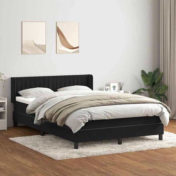 vidaXL &Kappa;&rho;&epsilon;&beta;ά&tau;&iota; Boxspring &mu;&epsilon; &Sigma;&tau;&rho;ώ&mu;&alpha; &Mu;&alpha;ύ&rho;&omicron; 1140x210 &epsilon;&kappa;. &Beta;&epsilon;&lambda;&omicron;ύ&delta;&iota;&nu;&omicron;