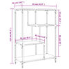 vidaXL Βιβλιοθήκη Καπνιστή Δρυς 81 x 36 x 115 εκ. Επεξεργ. Ξύλο/Ατσάλι