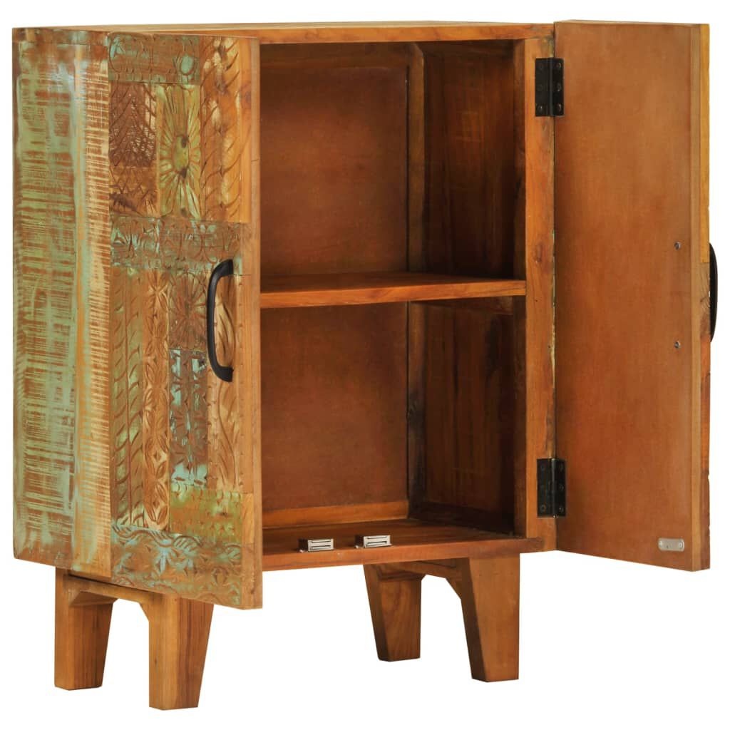 vidaXL Ντουλάπι με Χειροποίητο Σκάλισμα 55x30x75εκ Μασίφ Ανακυκλ. Ξύλο
