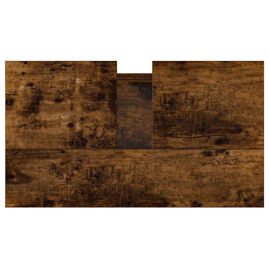 vidaXL Ντουλάπι Μπάνιου Καπνιστή Δρυς 58 x 33 x 60 εκ. Επεξεργ. Ξύλο
