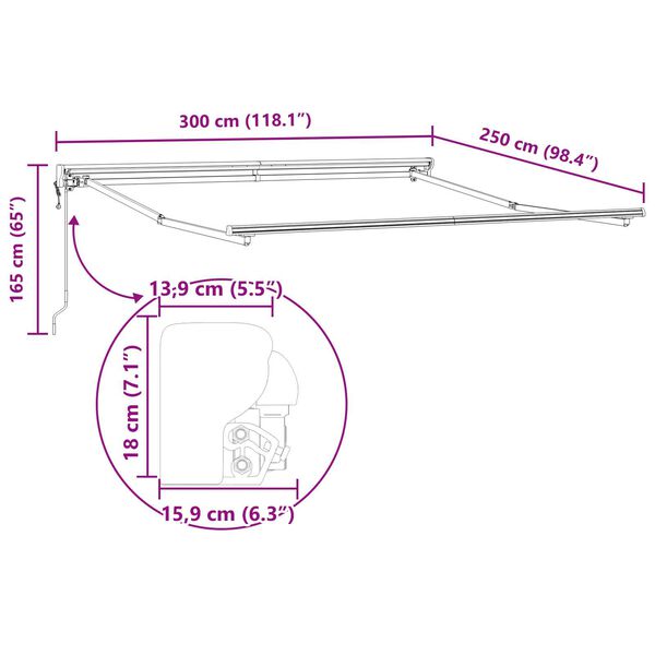 vidaXL Σκηνίτσα Αναδιπλούμενη Ανοιχτό γκρι 300x250 εκ. Ύφασμα