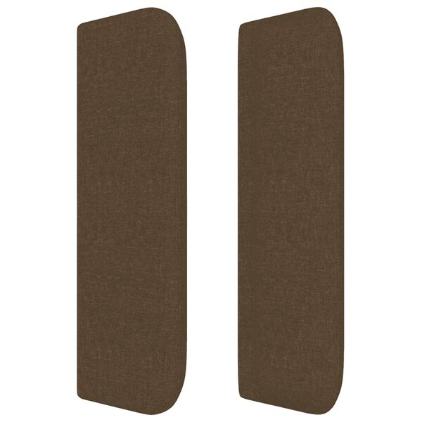 vidaXL Κρεβάτι Boxspring με Στρώμα Σκούρο Καφέ 80x200 εκ. Υφασμάτινο